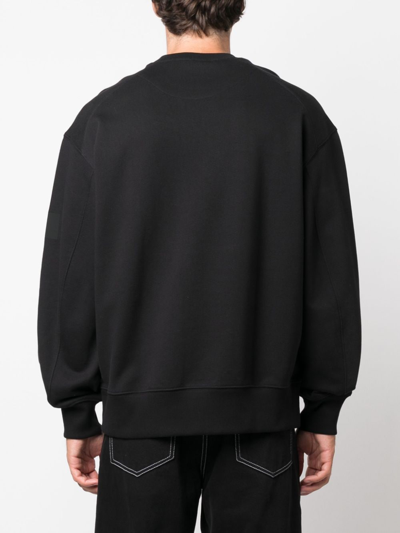 Shop Y-3 Logo-patch Cotton Sweatshirt In Black