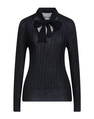 Shop Agnona Woman Sweater Midnight Blue Size L Cashmere