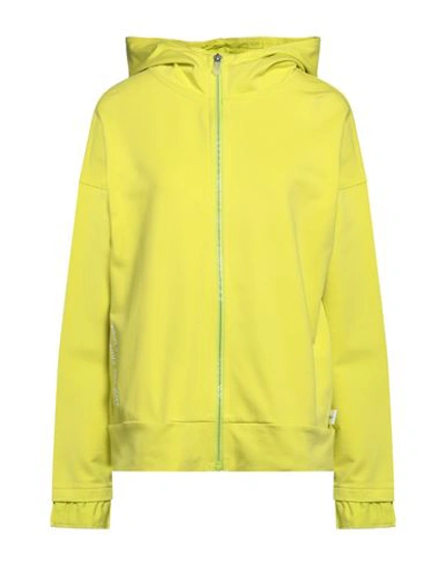 Shop Noumeno Concept Woman Sweatshirt Acid Green Size S Cotton, Elastane