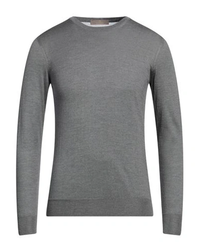 Shop Cruciani Man Sweater Lead Size 44 Silk In Grey