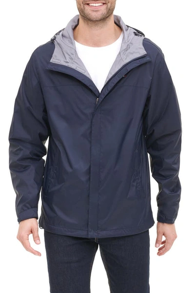 Tommy Hilfiger Tommy Rain Slicker Jacket In Navy
