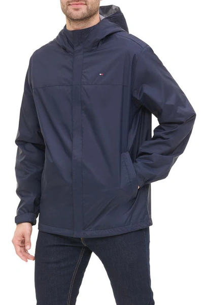 Tommy Hilfiger Tommy Rain Slicker Jacket In Navy