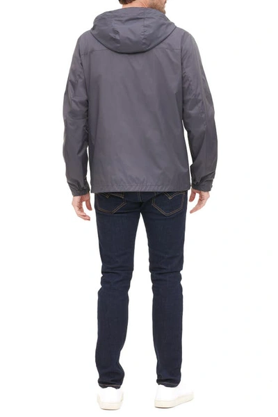 Tommy Hilfiger Tommy Rain Slicker Jacket In Charcoal