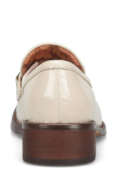 Korks Florence Bit Loafer In Off White Patent