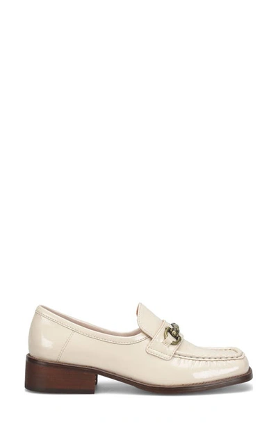 Korks Florence Bit Loafer In Off White Patent