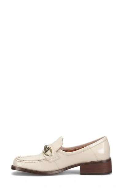 Korks Florence Bit Loafer In Off White Patent