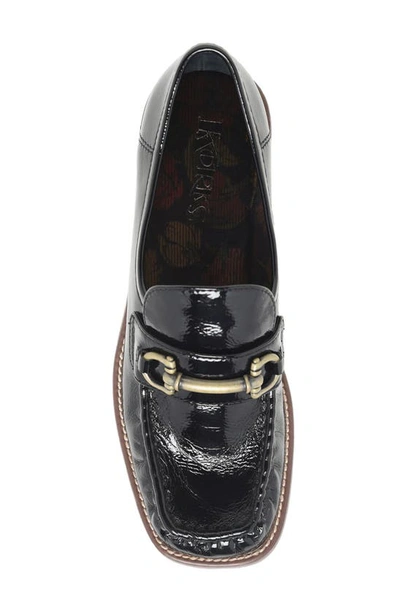 Korks Florence Bit Loafer In Black Patent