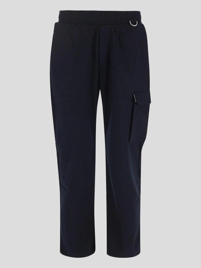 Shop Family First Trousers In Darkblue