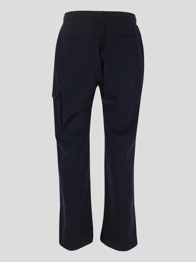 Shop Family First Trousers In Darkblue