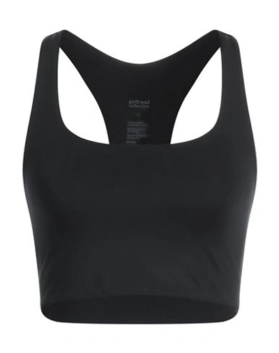 Shop Girlfriend Collective Woman Top Black Size Xs Recycled Polyester, Elastane