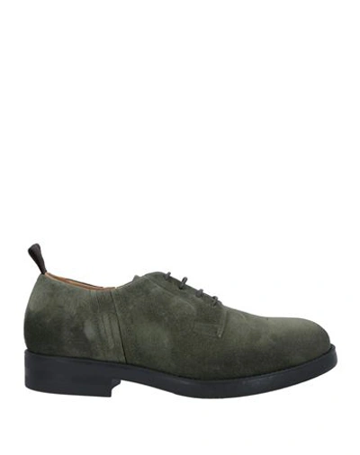 Shop Boemos Man Lace-up Shoes Dark Green Size 8 Soft Leather