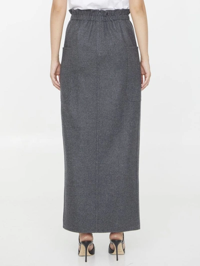 Shop Max Mara Messina Skirt In Grey