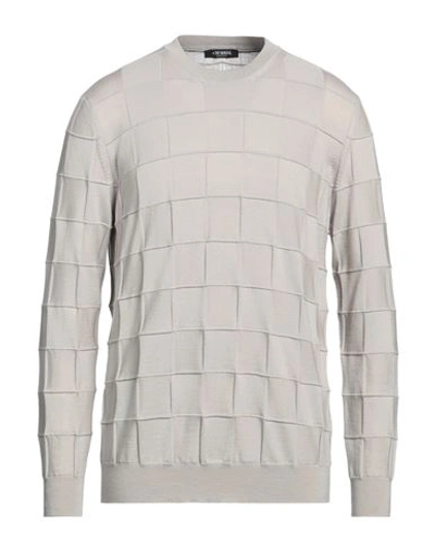 Shop +39 Masq Man Sweater Dove Grey Size 46 Merino Wool