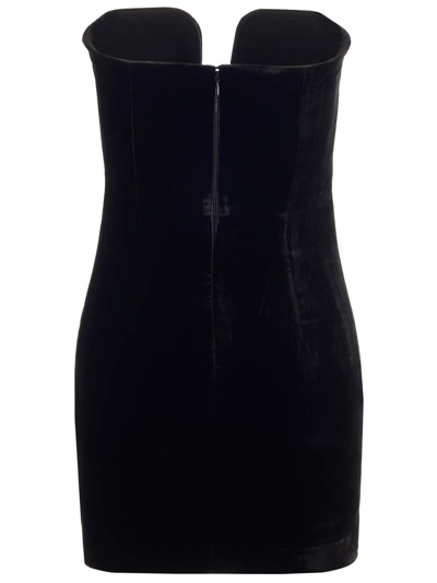 Shop Roland Mouret Black Velvet Mini Dress