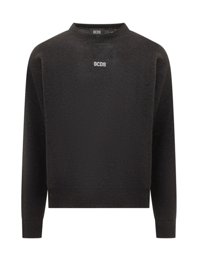 Shop Gcds Crewneck Sweater In Black