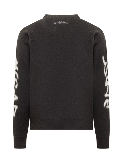 Shop Gcds Crewneck Sweater In Black