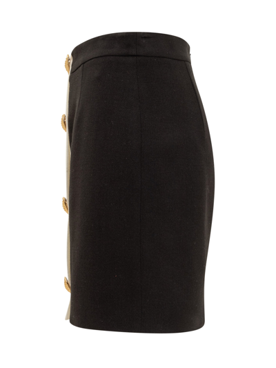 Shop Moschino Mini Skirt In Fantasia Nero