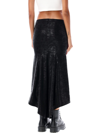 Shop Misbhv Midi Skirt In Faux Leather In Black