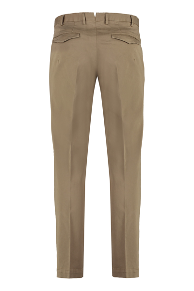 Shop Pt01 Stretch Cotton Trousers In Sand