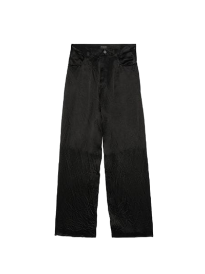 Shop Balenciaga Five-pocket Baggy Trousers In Dark Navy