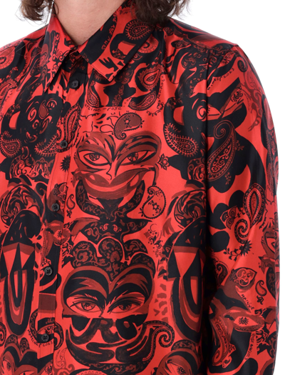 Shop Martine Rose Pasley Shirt In Red
