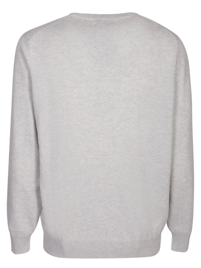 Shop Brunello Cucinelli Cashmere Light Grey Sweater