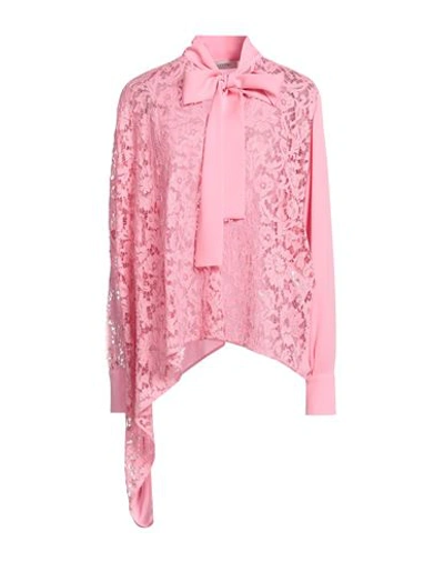 Shop Valentino Garavani Woman Top Pink Size 10 Silk