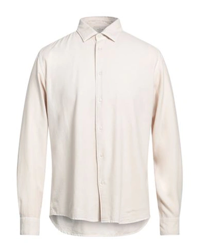Shop Altea Man Shirt Beige Size Xs Cotton