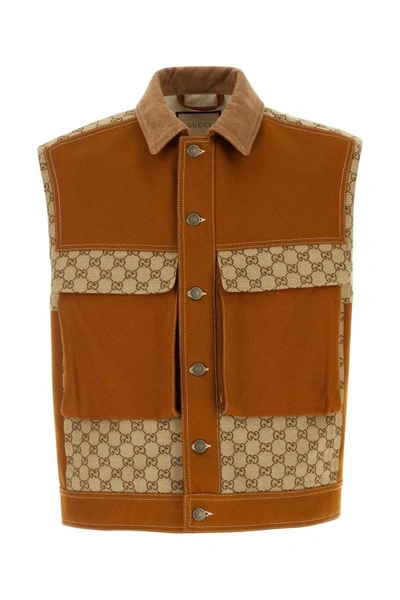 Shop Gucci Man Multicolor Cotton Vest
