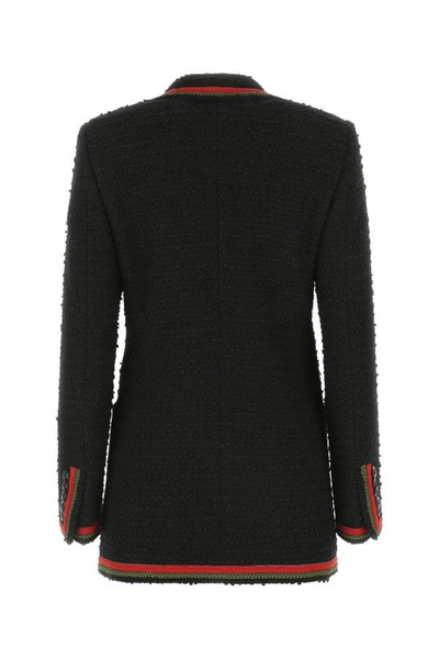 Shop Gucci Woman Black Boucle Blazer