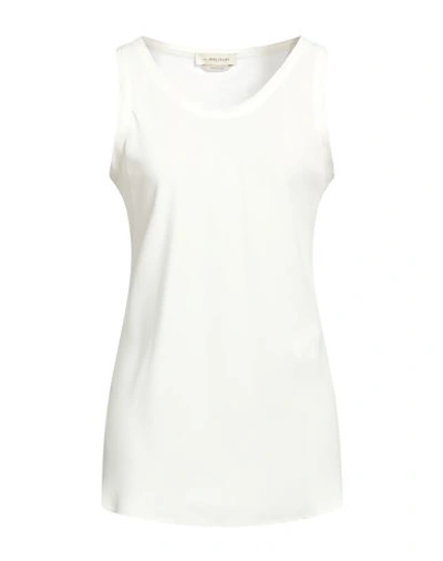 Shop Anna Molinari Woman Top White Size 4 Acetate, Silk