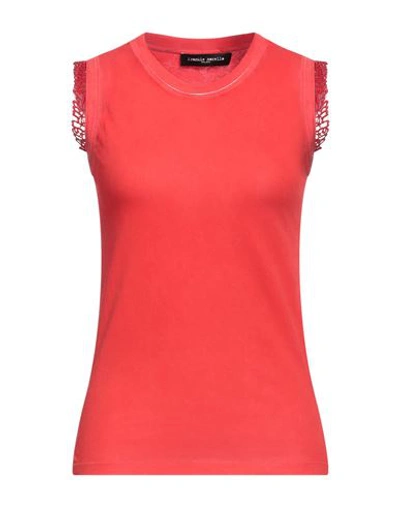 Shop Frankie Morello Woman T-shirt Red Size S Cotton