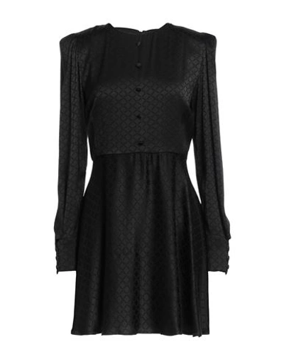 Shop Maria Vittoria Paolillo Mvp Woman Mini Dress Black Size 8 Viscose, Elastane