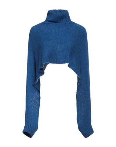 Shop Mem.js Mem. Js Woman Turtleneck Blue Size 4 Acrylic, Polyamide, Mohair Wool, Alpaca Wool