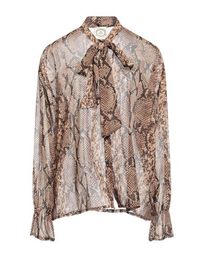 Pink Memories Woman Shirt Light Pink Size 8 Polyester In Beige