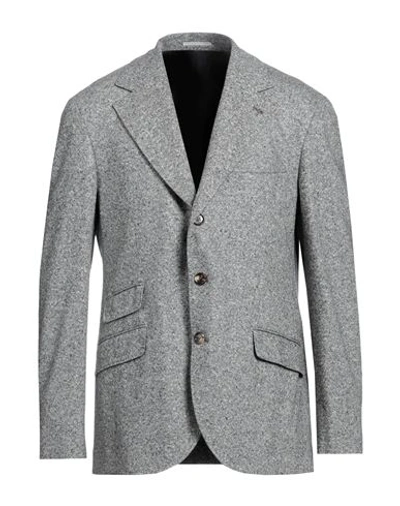 Shop Brunello Cucinelli Man Blazer Grey Size 40 Wool, Cashmere