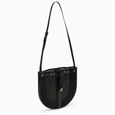Shop Saint Laurent Black Mesh Shoulder Bag Women