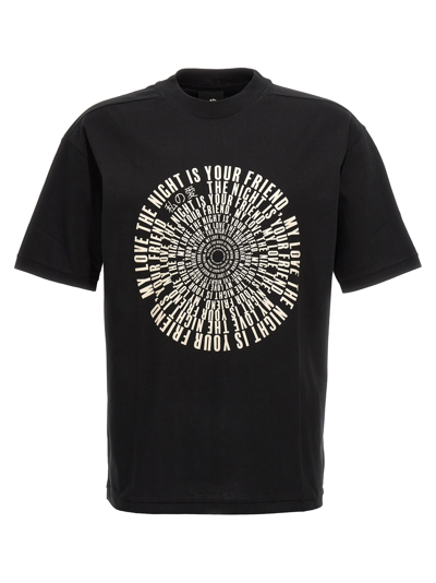 Shop Thom Krom Front Print T-shirt In Black