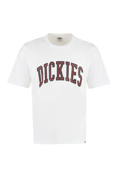Shop Dickies Aitkin Logo Cotton T-shirt In White