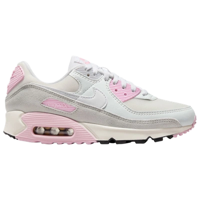 Shop Nike Womens  Air Max 90 In White/sail/medium Soft Pink