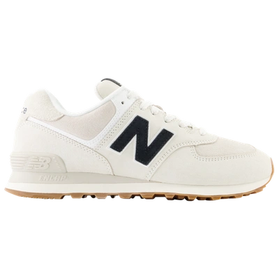 New Balance Mens 574 In White/black/gum | ModeSens