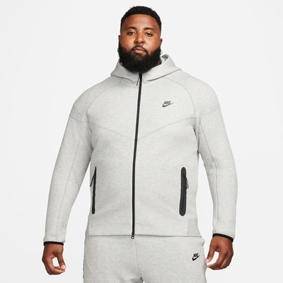 Shop Nike Mens  Tech Fleece Full-zip Hoodie In Black/grey