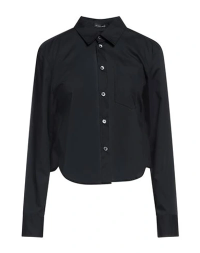 Shop Ann Demeulemeester Woman Shirt Black Size 10 Cotton