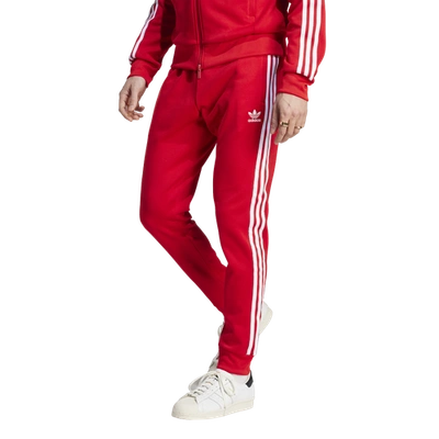 Shop Adidas Originals Mens  Adicolor Superstar Track Pants In White/red