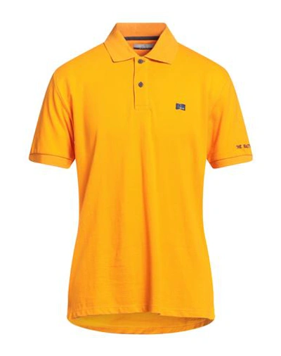 Shop Yes Zee By Essenza Man Polo Shirt Orange Size S Cotton