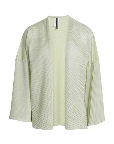 Shop Pierantonio Gaspari Woman Cardigan Light Green Size 12 Polyester, Cotton