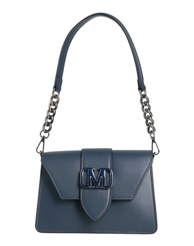 Shop Marc Ellis Woman Shoulder Bag Midnight Blue Size - Soft Leather