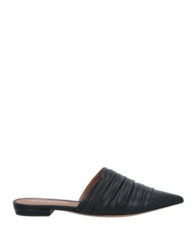 Emporio Armani Woman Mules & Clogs Black Size 5.5 Lambskin In Black