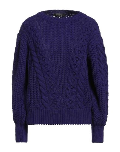 Shop Icona By Kaos Woman Sweater Purple Size M Acrylic, Viscose, Wool, Alpaca Wool