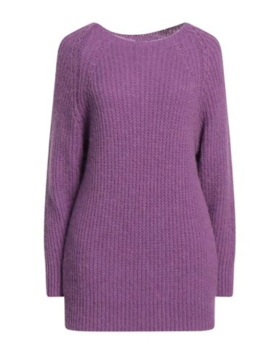 Shop Caractere Caractère Woman Sweater Light Purple Size 2 Acrylic, Polyamide, Alpaca Wool, Virgin Wool